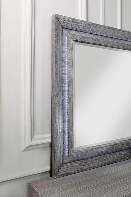 Raiden CM7468GY-M Gray Transitional Mirror By Furniture Of America - sofafair.com