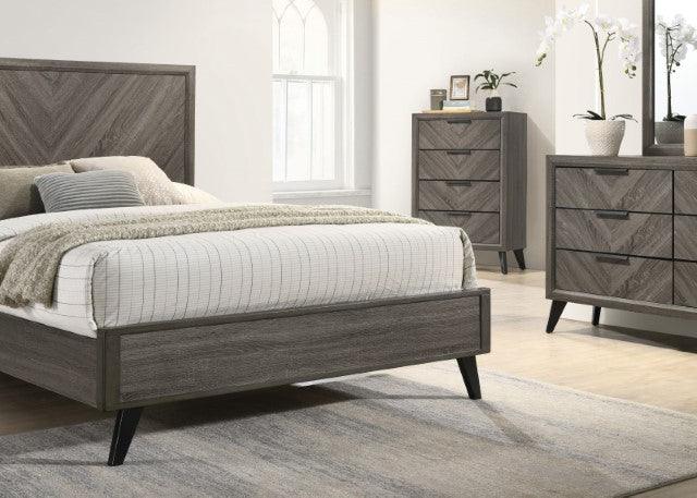 Vagan CM7472GY Gray Contemporary Bed By Furniture Of America - sofafair.com