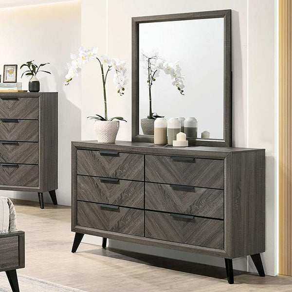 Vagan CM7472GY-D Gray Contemporary Dresser By Furniture Of America - sofafair.com