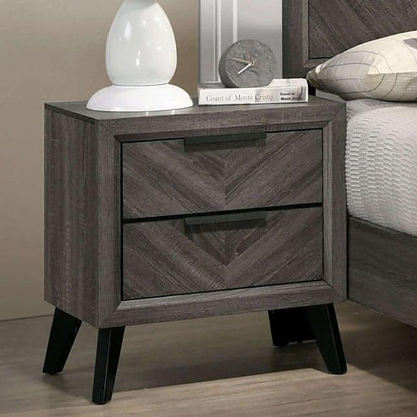 Vagan CM7472GY-N Gray Contemporary Night Stand By Furniture Of America - sofafair.com
