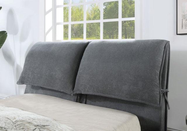 Pillsbury CM7474GY Gray Contemporary Bed By Furniture Of America - sofafair.com