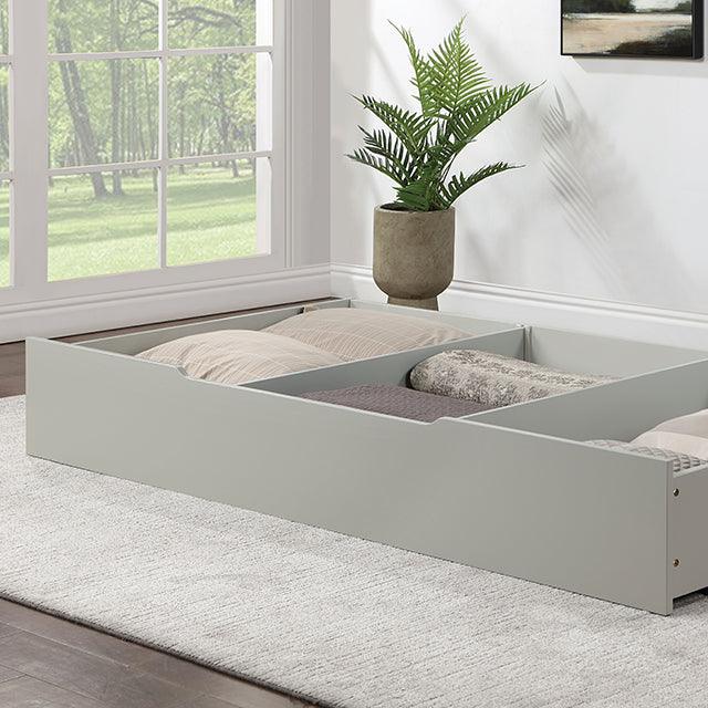 Lycorida CM7477GY-TR Gray Transitional Trundle/Drawer By Furniture Of America - sofafair.com