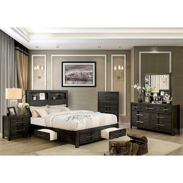 Karla CM7500GY Gray Transitional Bed By Furniture Of America - sofafair.com