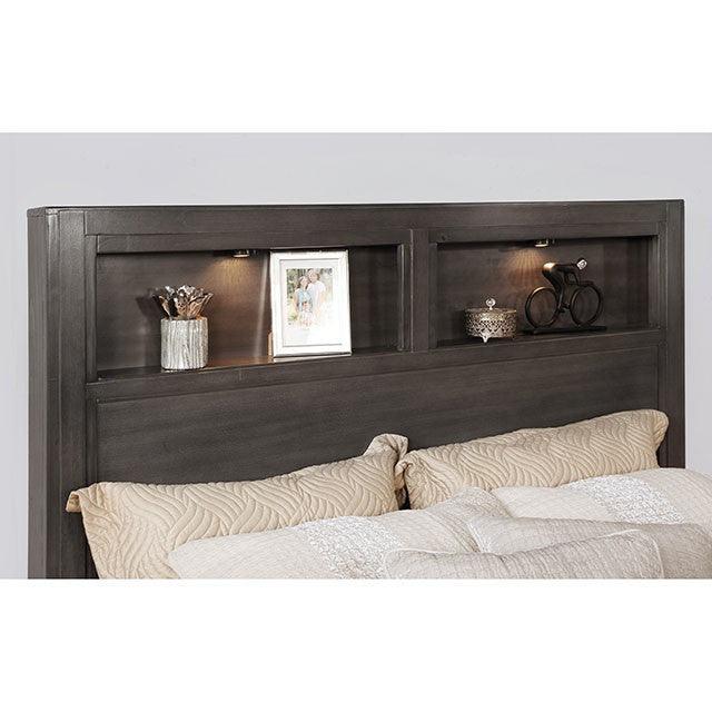 Karla CM7500GY Gray Transitional Bed By Furniture Of America - sofafair.com