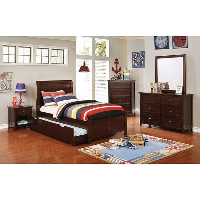 Brogan CM7517CH-TR Brown Cherry Transitional Trundle By Furniture Of America - sofafair.com