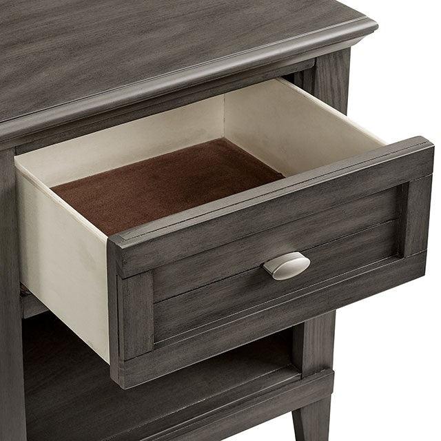 Brogan CM7517GY-N Gray Transitional Night Stand By Furniture Of America - sofafair.com