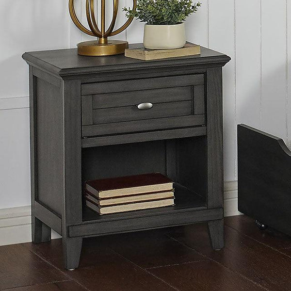 Brogan CM7517GY-N Gray Transitional Night Stand By Furniture Of America - sofafair.com