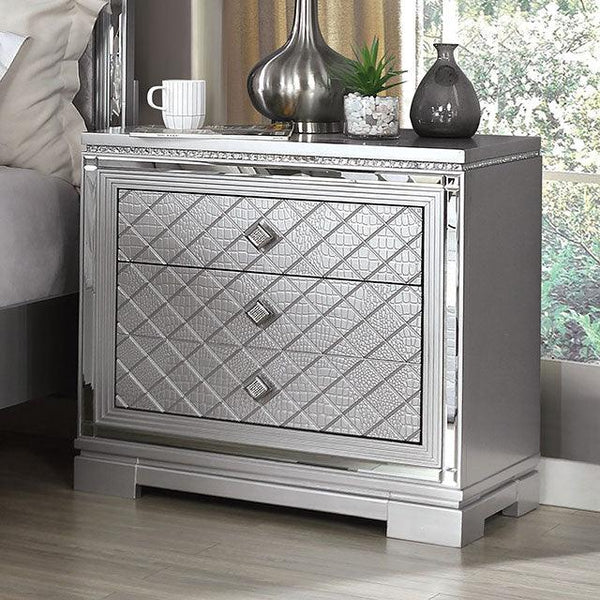 Belleterre CM7518N Silver Glam Night Stand By Furniture Of America - sofafair.com
