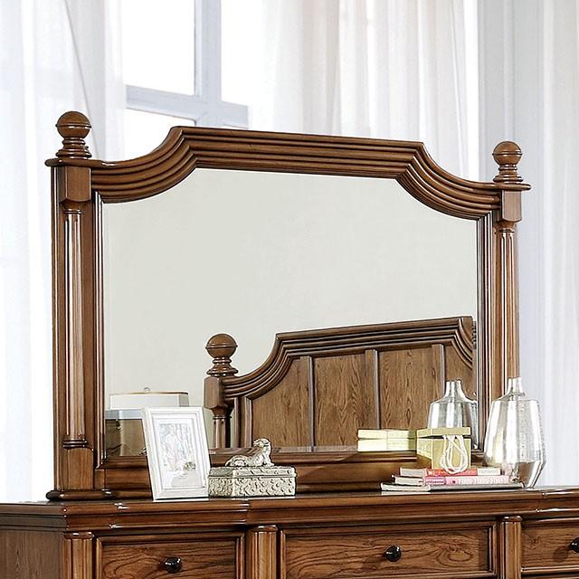 Mantador CM7542M Dark Oak Traditional Mirror By Furniture Of America - sofafair.com