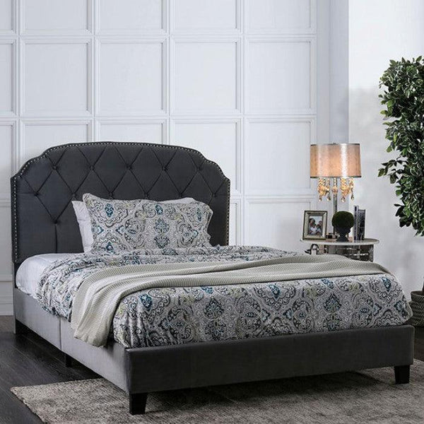 Osnabrock CM7546 Gray Transitional Bed By furniture of america - sofafair.com