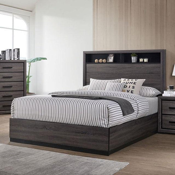 Conwy CM7549 Gray Contemporary Bed By Furniture Of America - sofafair.com