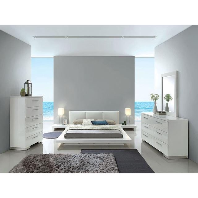 Christie CM7550N White Contemporary Night Stand By Furniture Of America - sofafair.com