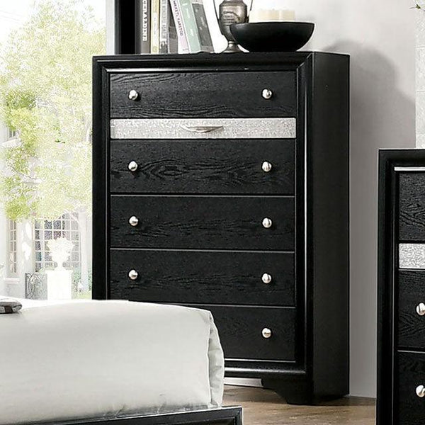 Chrissy CM7552BK-C Black Contemporary Chest By Furniture Of America - sofafair.com