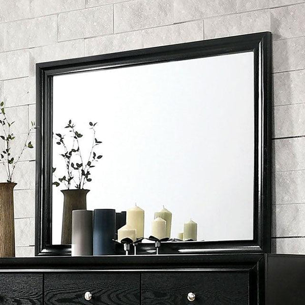 Chrissy CM7552BK-M Black Contemporary Mirror By Furniture Of America - sofafair.com