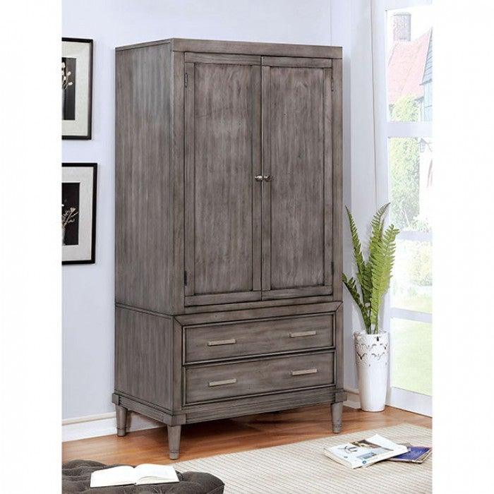 Daphne CM7556AR Gray Transitional Armoire By furniture of america - sofafair.com