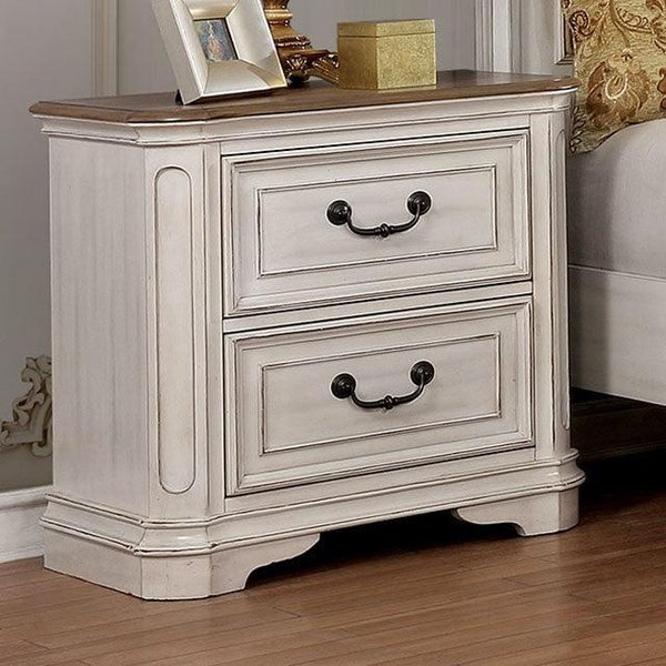 Pembroke CM7561N Antique Whitewash Transitional Night Stand By Furniture Of America - sofafair.com