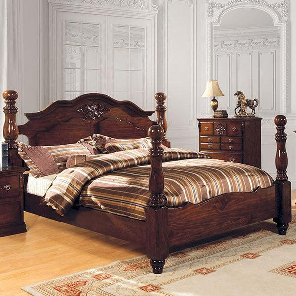 Tuscan CM7571 Dark Pine Traditional Bed By Furniture Of America - sofafair.com
