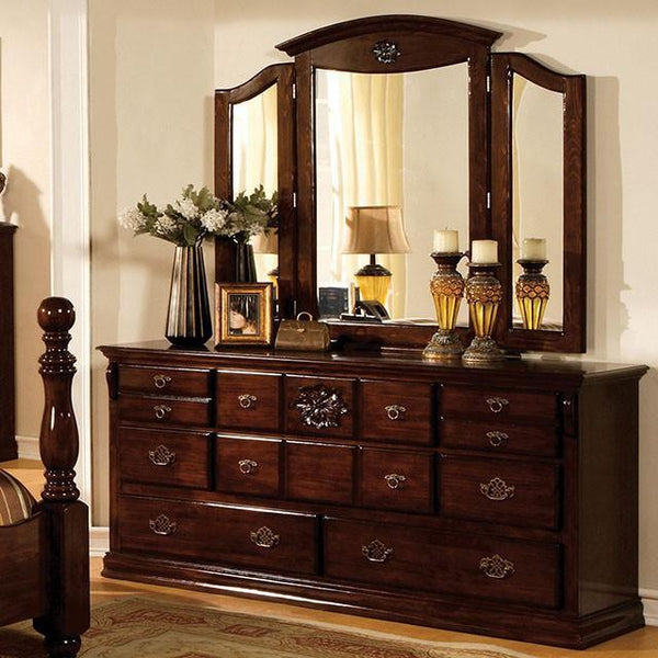 Tuscan CM7571D Dark Pine Traditional Dresser By Furniture Of America - sofafair.com