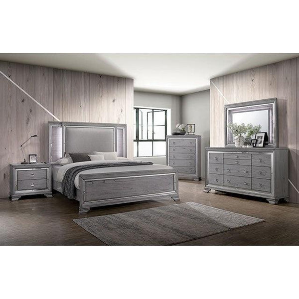 Alanis CM7579N Light Gray Contemporary Night Stand By Furniture Of America - sofafair.com