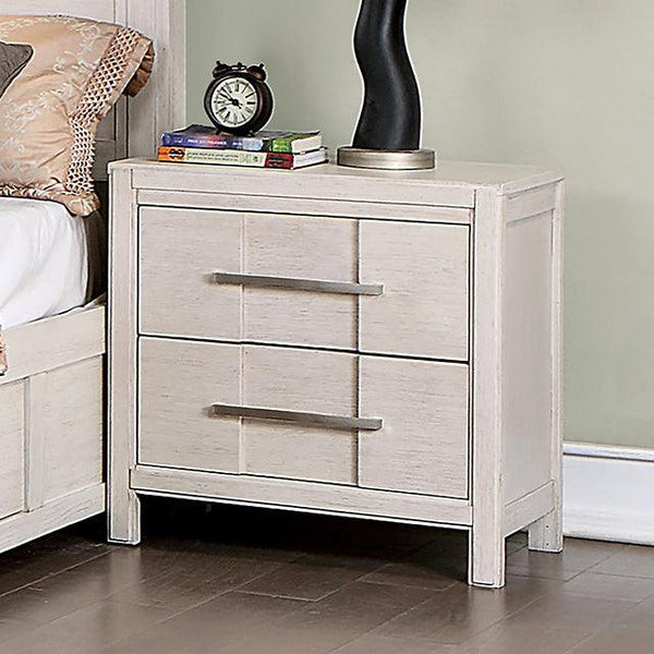 Berenice CM7580WH-N White Transitional Night Stand By Furniture Of America - sofafair.com