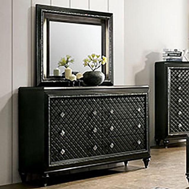 Demetria CM7584D Metallic Gray Contemporary Dresser By Furniture Of America - sofafair.com
