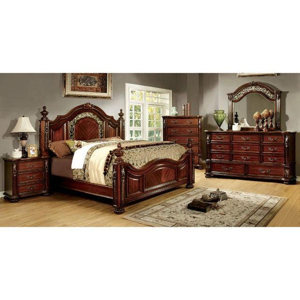 Arthur CM7587D Brown Cherry Traditional Dresser By Furniture Of America - sofafair.com