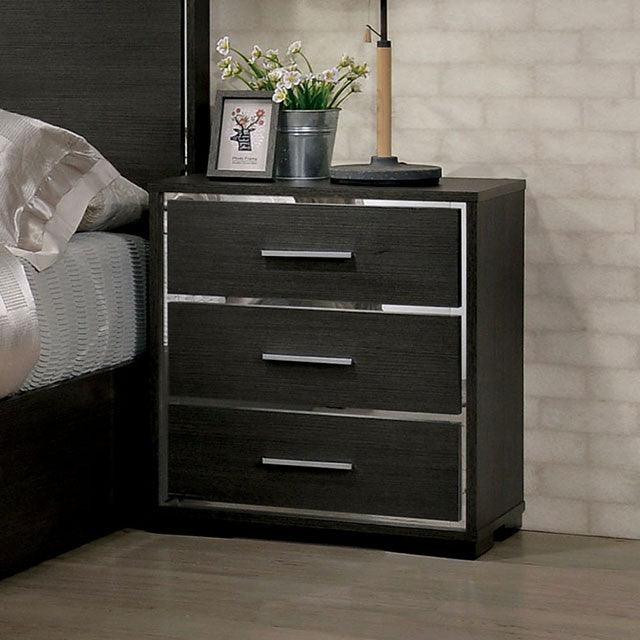 Camryn CM7589N Warm Gray Contemporary Night Stand By Furniture Of America - sofafair.com
