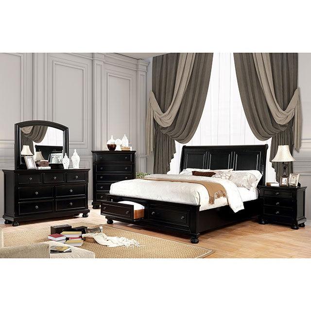 Castor CM7590BK-M Black Transitional Mirror By Furniture Of America - sofafair.com