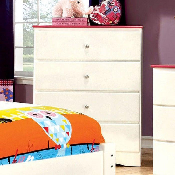 Kimmel CM7626PK-C White/Pink Transitional Chest By furniture of america - sofafair.com