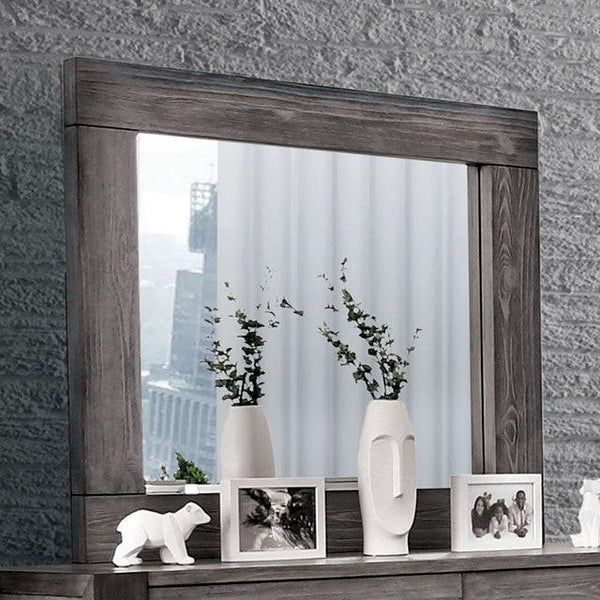 Janeiro CM7628GY-M Gray Rustic Mirror By Furniture Of America - sofafair.com