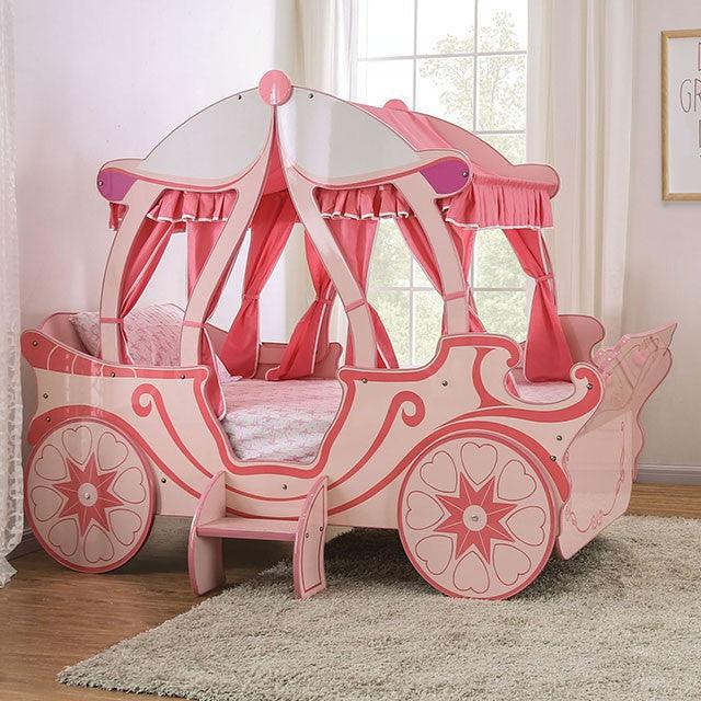 Arianna CM7630 Pink Novelty Twin Bed By Furniture Of America - sofafair.com