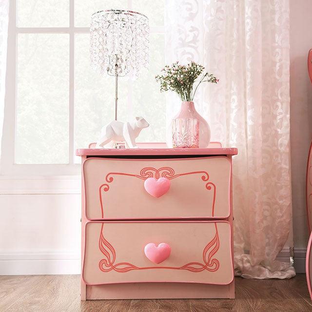Rheanna CM7631N Pink Novelty Night Stand By Furniture Of America - sofafair.com