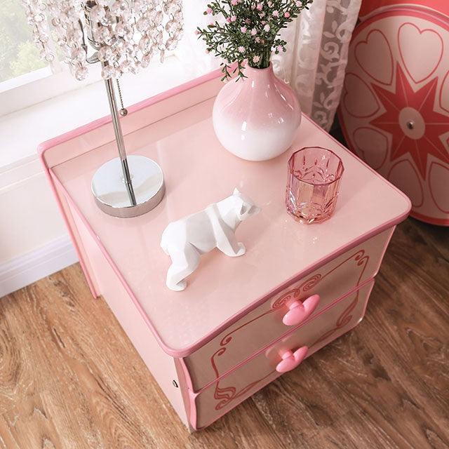 Rheanna CM7631N Pink Novelty Night Stand By Furniture Of America - sofafair.com