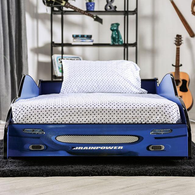 Dustrack CM7643BL Blue Novelty Twin Bed By Furniture Of America - sofafair.com