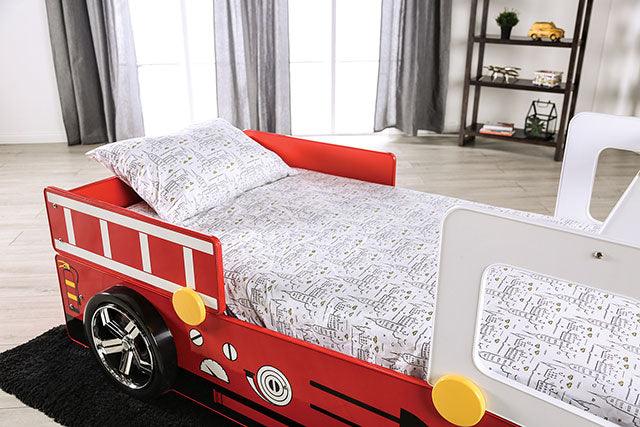 Firestall CM7644 Red Novelty Twin Bed By Furniture Of America - sofafair.com