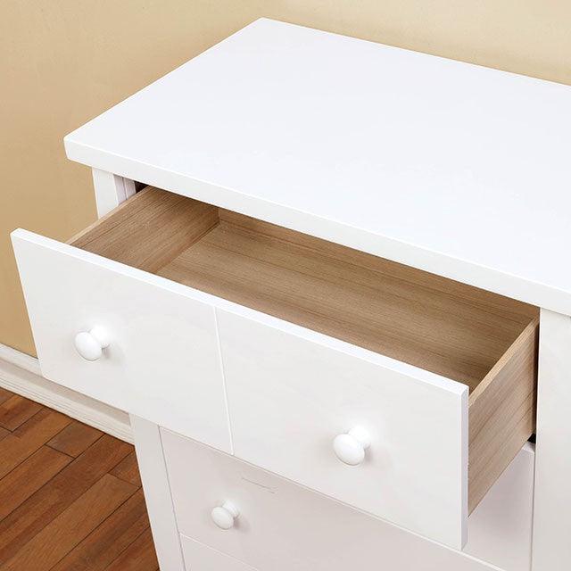 Marlee CM7651WH-C White Transitional Chest By Furniture Of America - sofafair.com