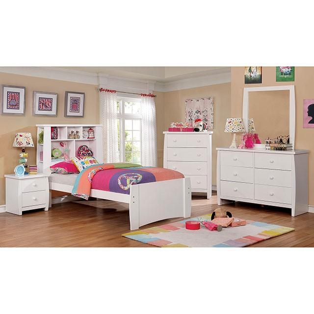 Marlee CM7651WH-N White Transitional Night Stand By Furniture Of America - sofafair.com