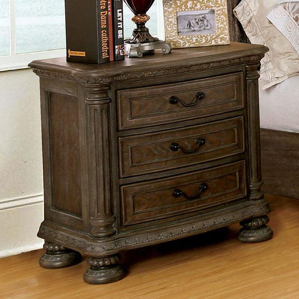 Persephone CM7661N Rustic Natural Traditional Night Stand By Furniture Of America - sofafair.com