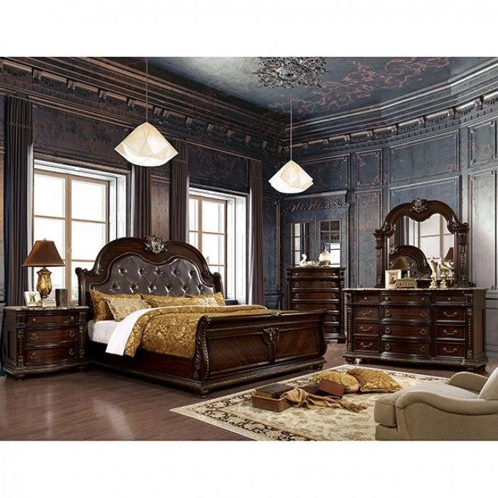 Fromberg CM7670N Brown Cherry Traditional Night Stand By furniture of america - sofafair.com