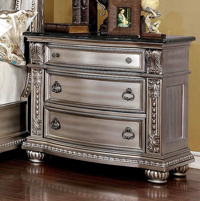 Fromberg CM7670CPN-N Champagne Traditional Night Stand By Furniture Of America - sofafair.com