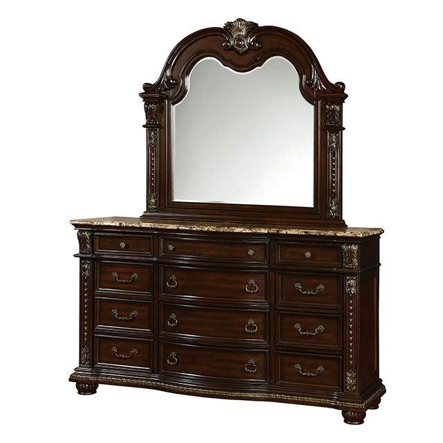Fromberg CM7670D Brown Cherry Traditional Dresser By Furniture Of America - sofafair.com