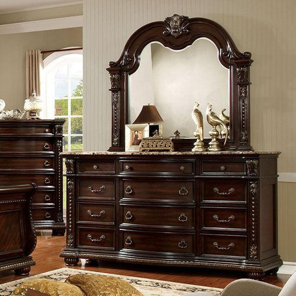 Fromberg CM7670D Brown Cherry Traditional Dresser By Furniture Of America - sofafair.com