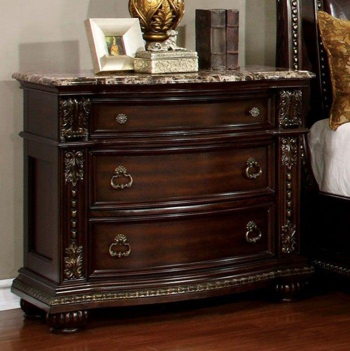 Fromberg CM7670N Brown Cherry Traditional Night Stand By furniture of america - sofafair.com