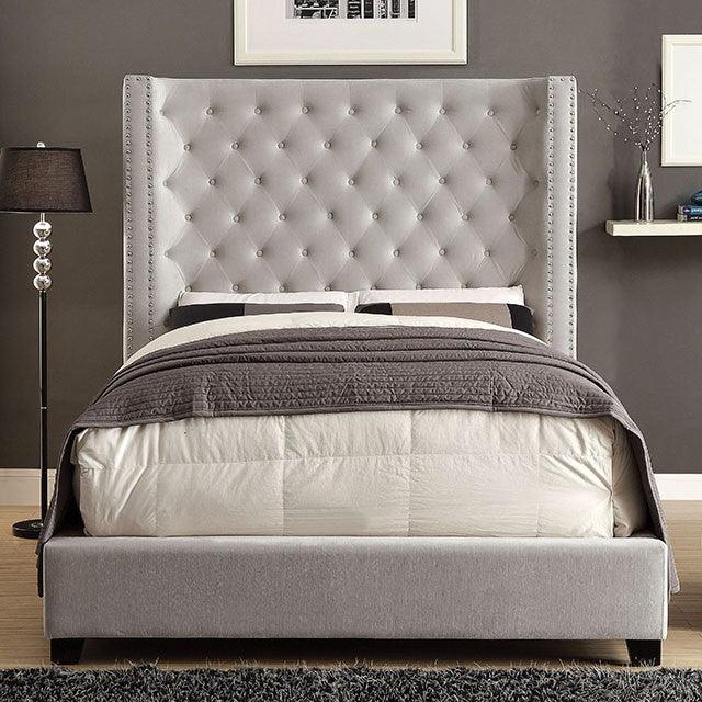Mirabelle CM7679IV Ivory Transitional Bed By Furniture Of America - sofafair.com