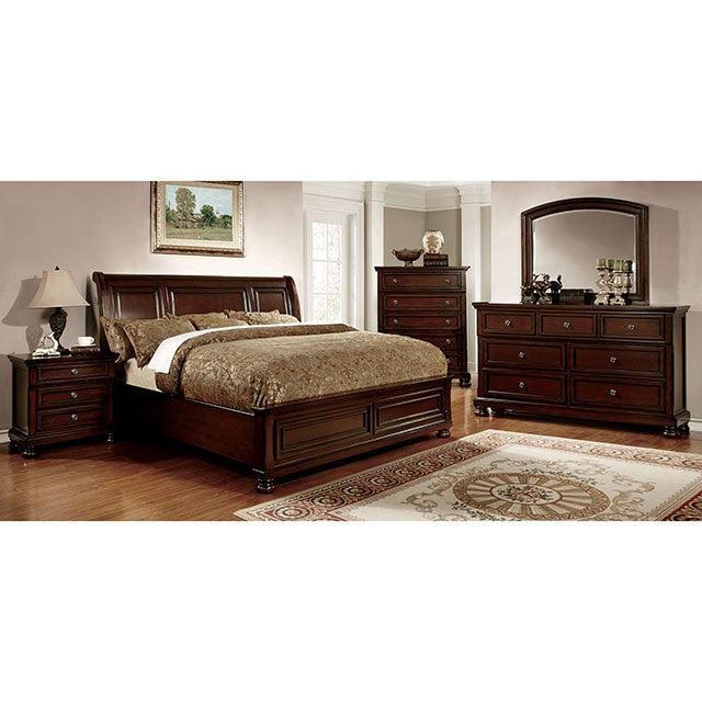 Northville CM7682 Dark Cherry Transitional Bed By Furniture Of America - sofafair.com