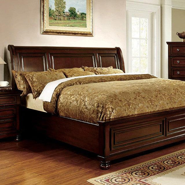 Northville CM7682 Dark Cherry Transitional Bed By Furniture Of America - sofafair.com