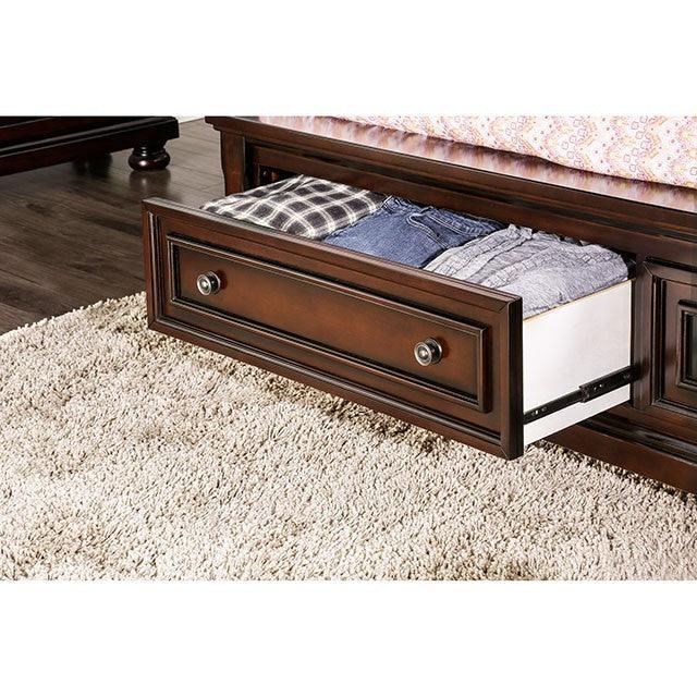 Northville CM7683 Dark Cherry Transitional Bed By Furniture Of America - sofafair.com