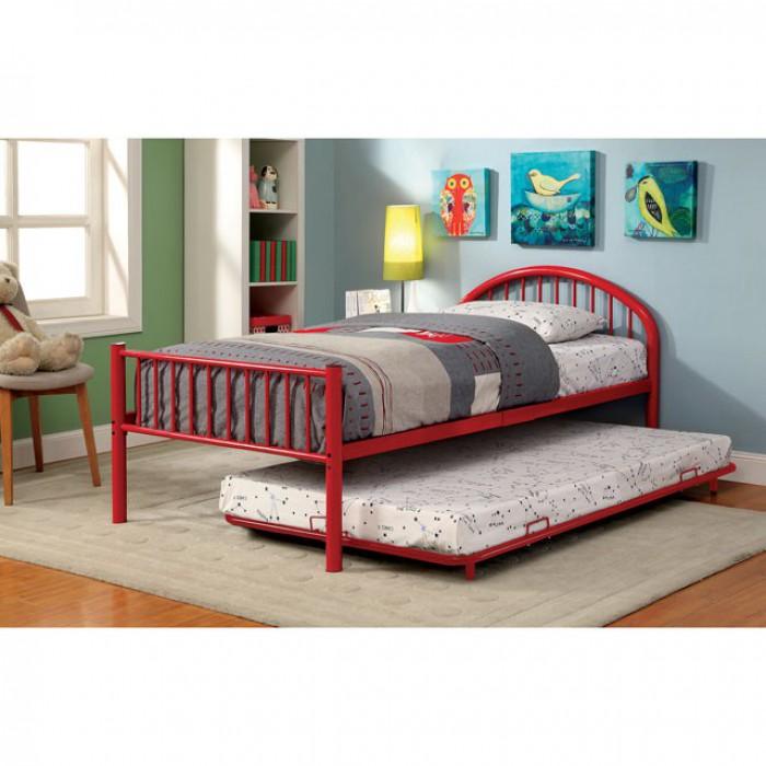 Rainbow CM-TR1032RD Red Contemporary Trundle By furniture of america - sofafair.com