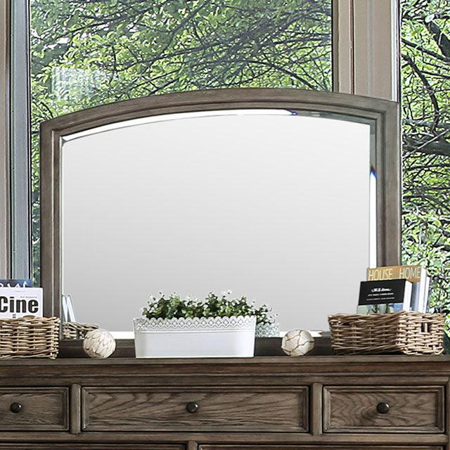 Armus CM7719M Wire-Brushed Gray Transitional Mirror By Furniture Of America - sofafair.com