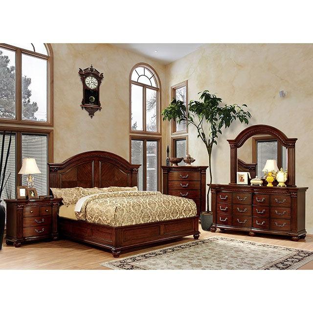Grandom CM7736CK Cherry Traditional Bed By Furniture Of America - sofafair.com